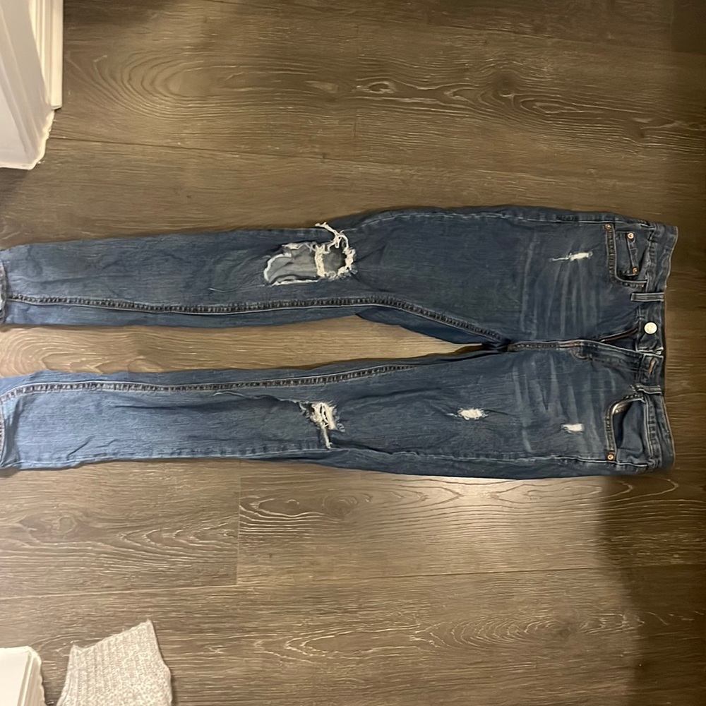 Target brand jeans, ripped high waisted style
